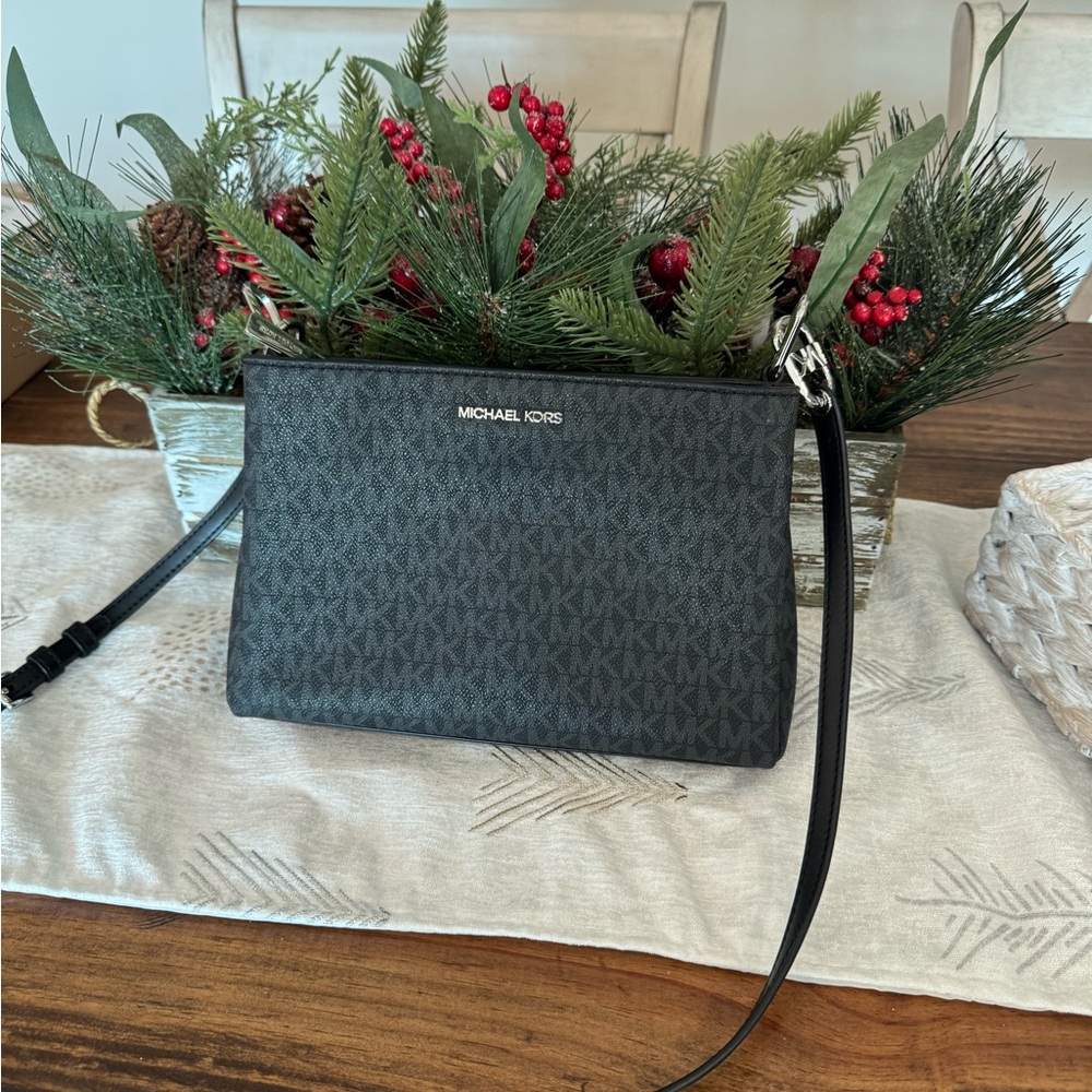 Michael Kors Charcoal Monogram Crossbody Bag